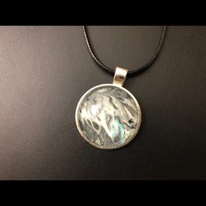 Black and Gray with flash of blue Pendant
